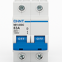 Автоматичний вимикач постійного струму CHINT NB1-63DC 2P-63A