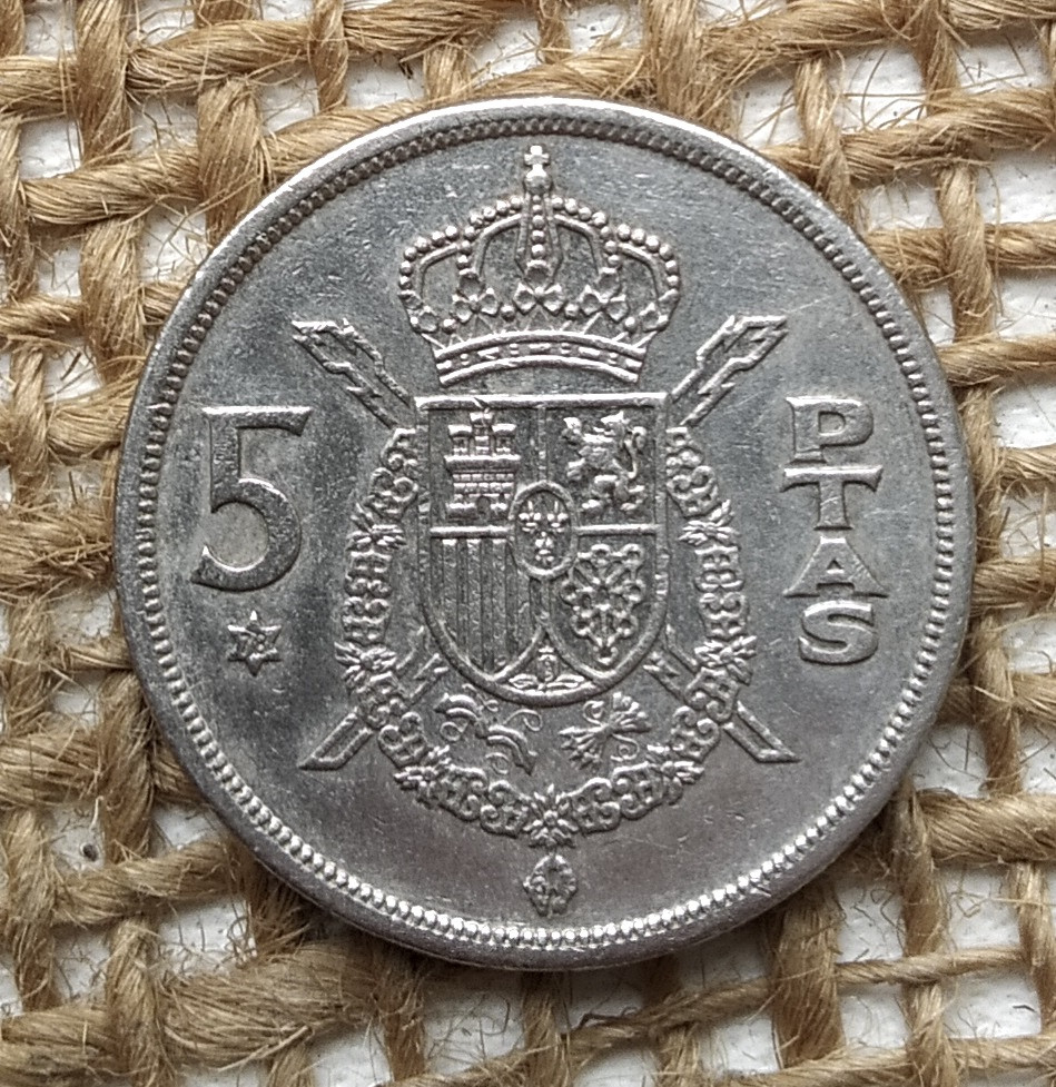 5 песет 1975 року. (78) Iспанiя, фото 1