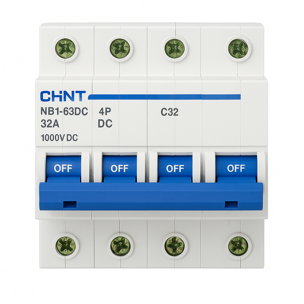 Автоматичний вимикач постійного струму CHINT NB1-63DC 4P-32A, фото 1