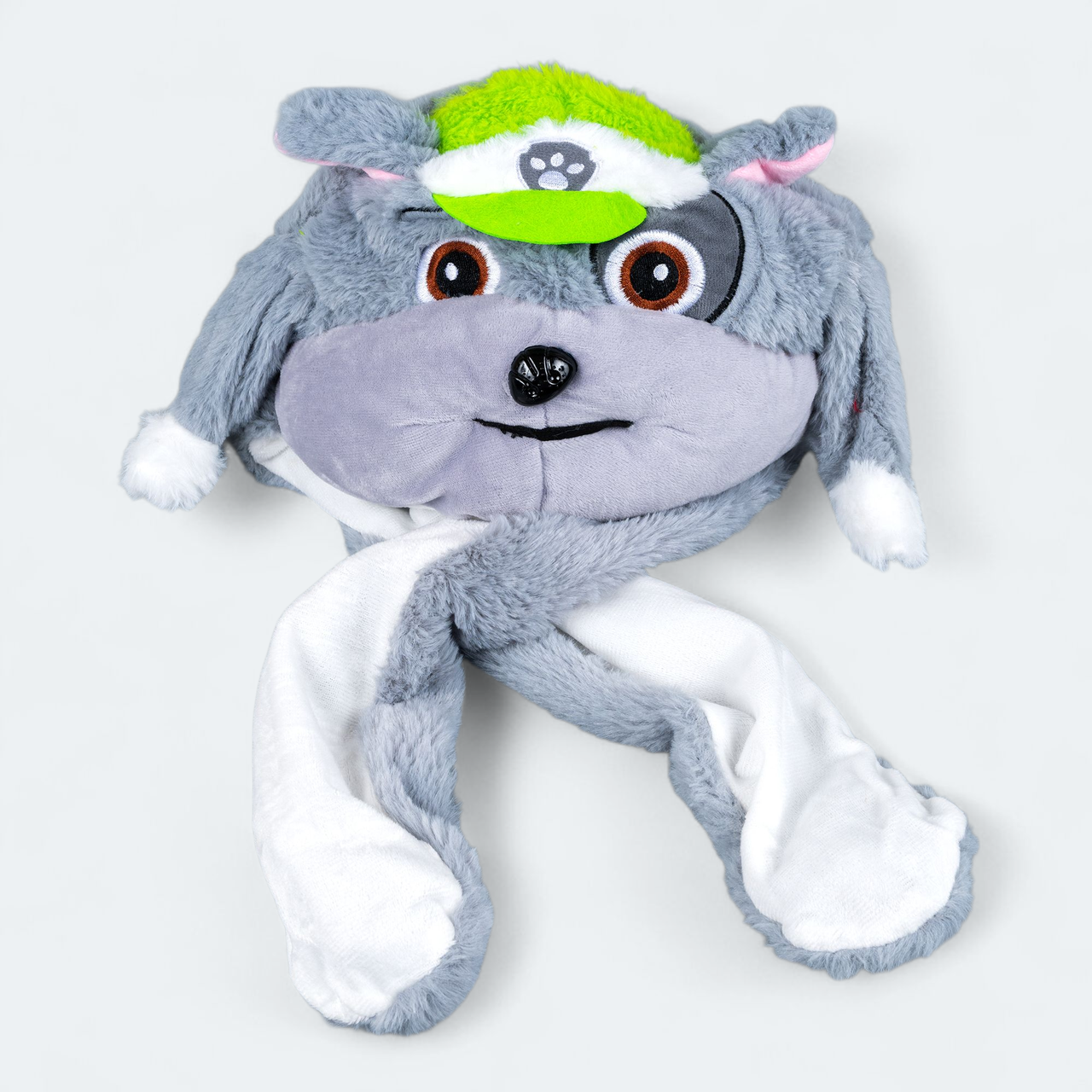 Шапка Собачка сіра з вухами, що підіймаються, розмір 52-56