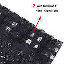 Бандалетки жіночі мереживні підв'язки елегантний захист від натирань чорні S (36/38), фото 2