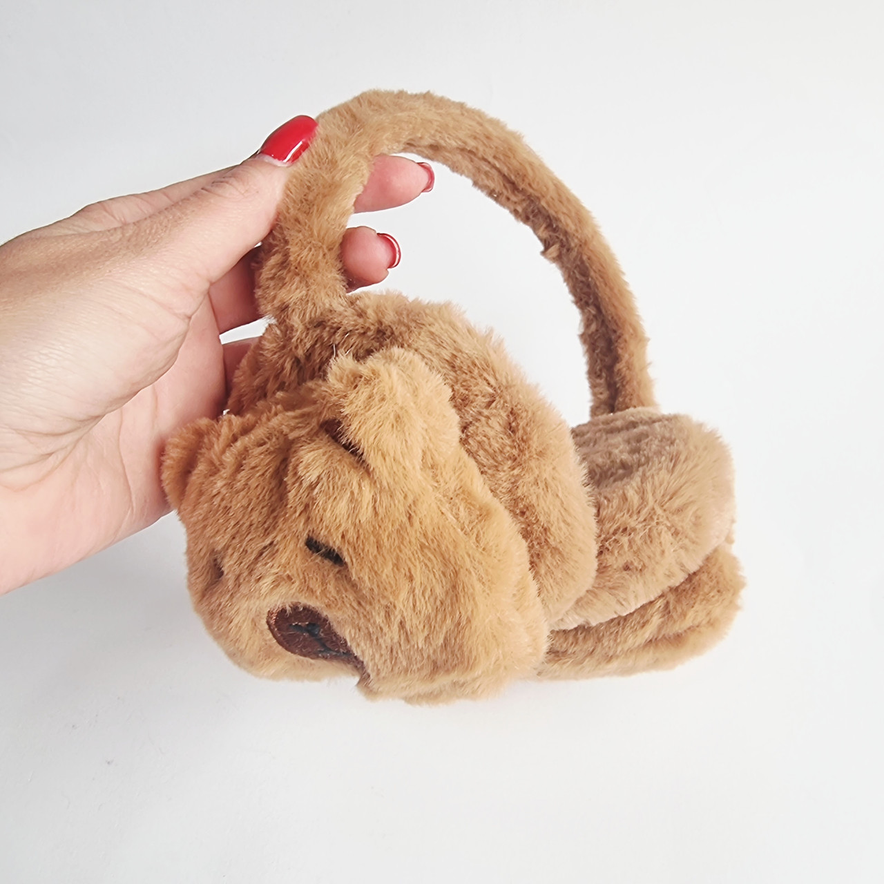 Хутряні дитячі навушники Капібара, об'єм 52-56 см