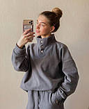 Теплый костюм женский двусторонний флис кофта и штаны 42-44 46-48, фото 3