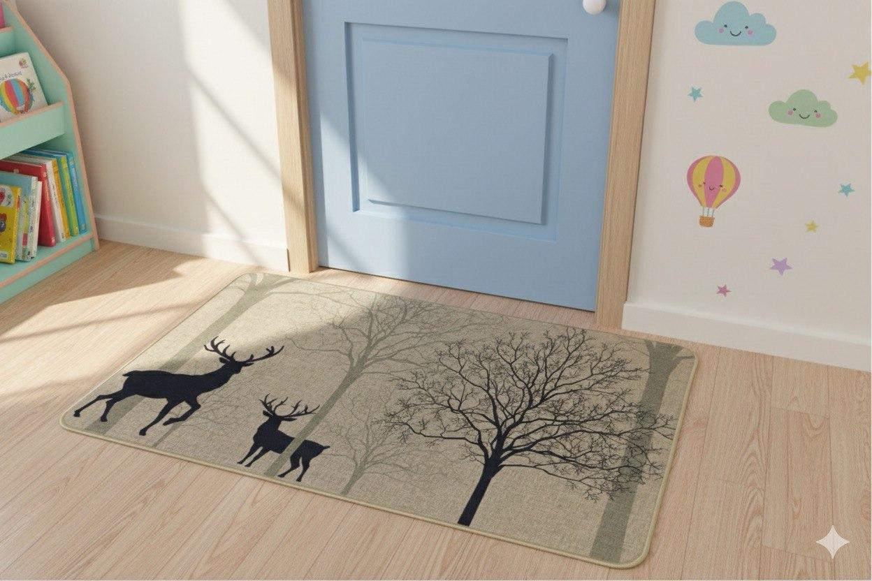 Килимок вхідний "Льон" на пружній каучуковій основі 45x75 см deer 5392/3