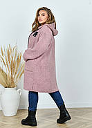 Жіночий кардиган баранчик на блискавці (р.52,54,56,58), фото 4