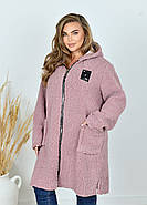 Жіночий кардиган баранчик на блискавці (р.52,54,56,58), фото 2