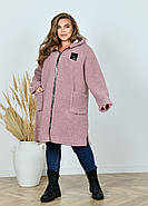 Жіночий кардиган баранчик на блискавці (р.52,54,56,58), фото 3