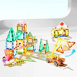 Магнітний конструктор MiDeer Кольорові плитки Міські герої 33 деталі, фото 5