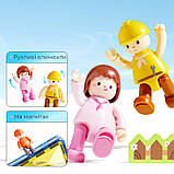 Магнітний конструктор MiDeer Кольорові плитки Міські герої 33 деталі, фото 3