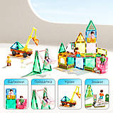 Магнітний конструктор MiDeer Кольорові плитки Міські герої 33 деталі, фото 2