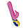 Рожевий вібратор-дельфін з обертанням і вібрацією для точки G та клітора 23 см силіконовий, фото 5