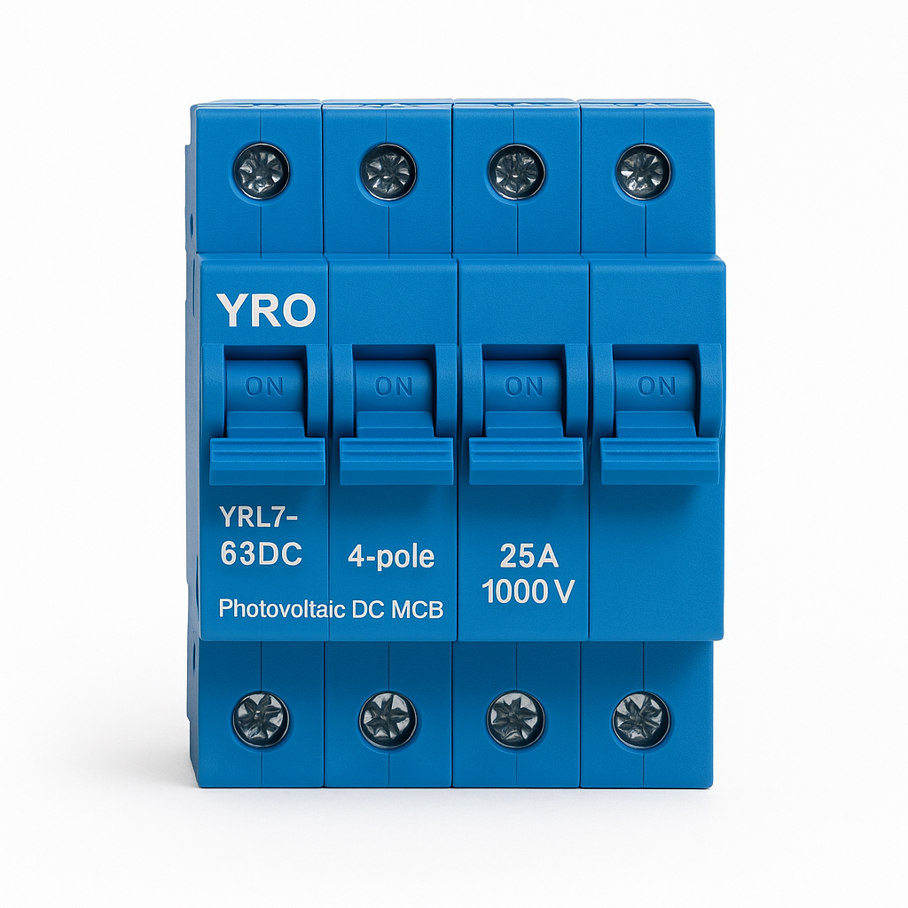 Автоматичний вимикач постійного струму YRO YRL7-63DC 4P 25A 1000V, фото 1