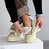 Світлі бежеві спортивні зимові автоледі на липучці, фото 4