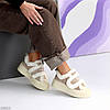 Світлі бежеві спортивні зимові автоледі на липучці, фото 8