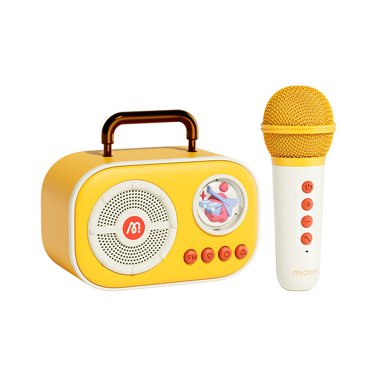 Портативна bluetooth колонка з караоке (жовта) MiDeer MD1600, фото 1