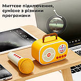Портативна bluetooth колонка з караоке (жовта) MiDeer MD1600, фото 4