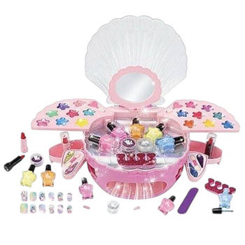 Набір для манікюру дитячий (сушарка, лаки для нігтів, глітер, аплікатори, тіні, помада, пилка, накладні нігті) RY 6313