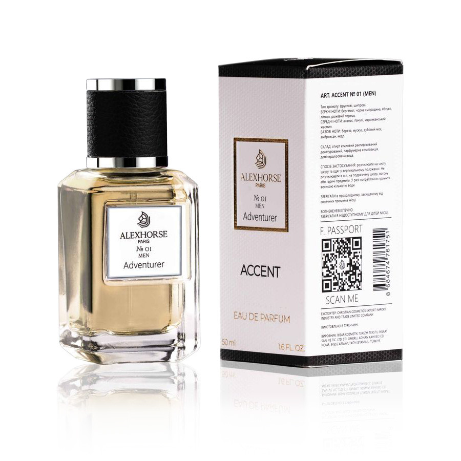 Парфумована вода для чоловіків Adventurer ACCENT Alex Horse 50 ml AA-001, фото 1