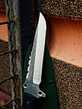 Тактичний ніж ручної роботи «Vortex #1» зі сталі 50Х14МФ/60 HRC., фото 5