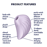 Кліторальний вібростимулятор з повітряними імпульсами Satisfyer Pearl Diver Violet, фото 8