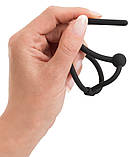 Гнучкий силіконовий уретральний стимулятор з кільцем для голівки Penisplug Piss Play With Glans Ring, фото 6
