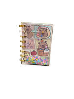 Дитячий блокнот "Капібара" з плаваючими блискітками ВС-205