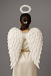 КОСТЮМ АНГЕЛА (НІМБ + КРИЛА + СУКНЯ + ПОЯС), дорослий костюм янгола, фото 7