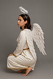 КОСТЮМ АНГЕЛА (НІМБ + КРИЛА + СУКНЯ + ПОЯС), дорослий костюм янгола, фото 5