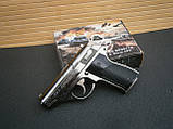 Запальничка пістолет C.A.I. Georgia VT "Джорджія ВТ" турбо газова металева сувенірна чорна, фото 9