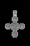 Чоловічий срібний хрестик (чернене срібло) — сила віри та характеру, фото 2