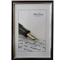 Фоторамка 15*21 см. Чорна з срібним 1521-LA-112