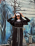 КОСТЮМ МОНАШКИ (СУКНЯ + ВУАЛЬ НА ГОЛОВУ), костюм черниці, жіночий костюм, фото 6