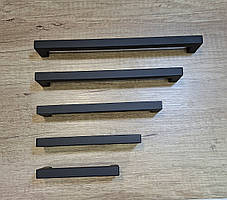 Стильна меблева ручка хайтек Matte black 224 мм (Польща)