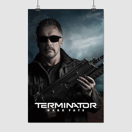 Плакат "Термінатор: Фатум, Арнольд Шварценеггер, Terminator: Dark Fate (2019)", 60×40см, фото 1