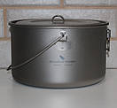 Титановий набір посуду туристичний казанок Boundless Voyage 2900 мл та сковорідка з титану 1100 мл, фото 10