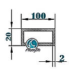100х20х2 / труба 50см / анодована