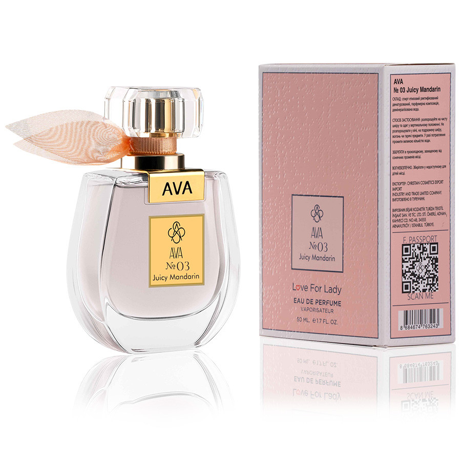 Парфумована вода для жінок Juicy Mandarin AVA LOVE 50 ml AL-03, фото 1