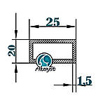 25х20х1,5 / труба 50см / без покриття