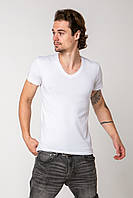 Футболка чоловіча однотонна біла  без малюнків