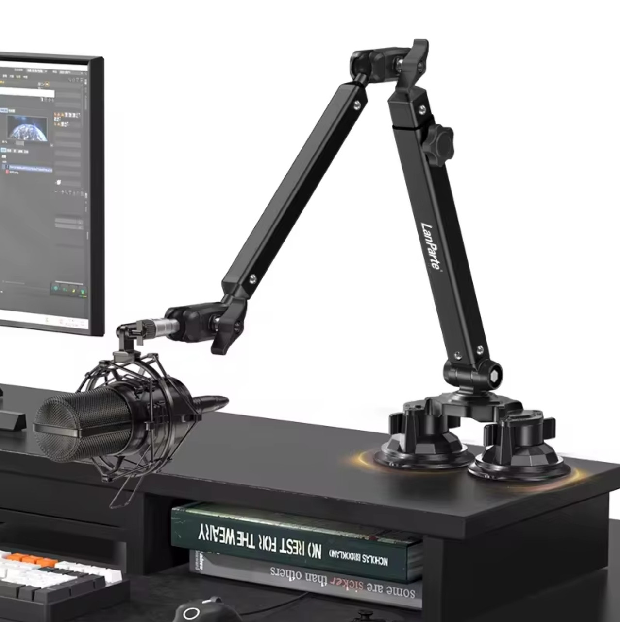 Стійка-пантограф для мікрофона посилена з прихованим кабелем.