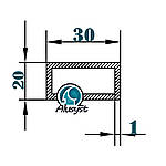 30х20х1 / труба 50см / без покриття