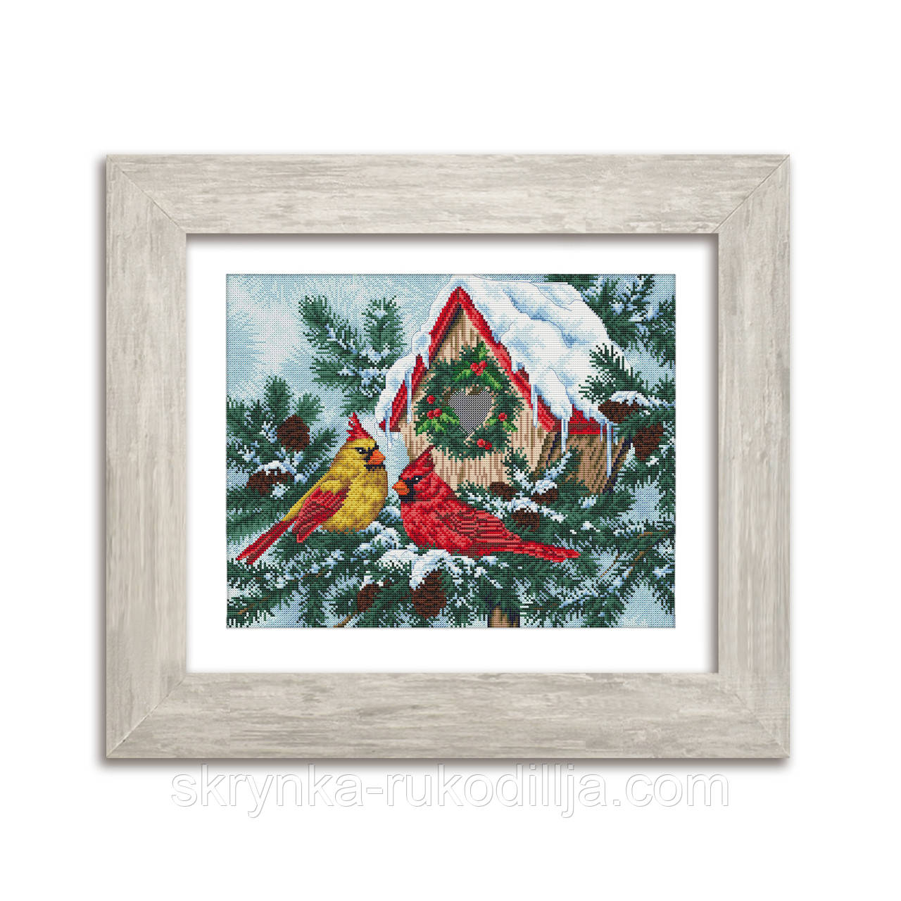 Набір для вишивки хрестиком 036 Зимові пташки (Кольорова)