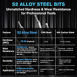 Міні електрична викрутка 127 в 1 з бітами S2, акумулятором та LED-підсвічуванням Набір для квадрокоптера, iPhone, ноутбуків, годин, фото 4