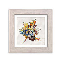 Набір для вишивки хрестиком 025 Осінній лист (Кольорова)