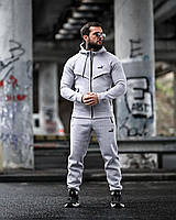 Зимовий чоловічий костюм PUMA на флісі (сірий)