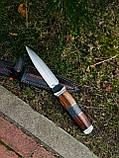 Кинджал XL ручної роботи «Терн  #3» зі шкіряними піхвами N690/60-61 HRC., фото 4