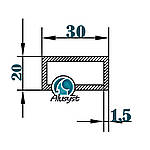 30х20х1,5 / труба 50см / анодована