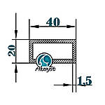40х20х1,5 / труба 50см / анодована