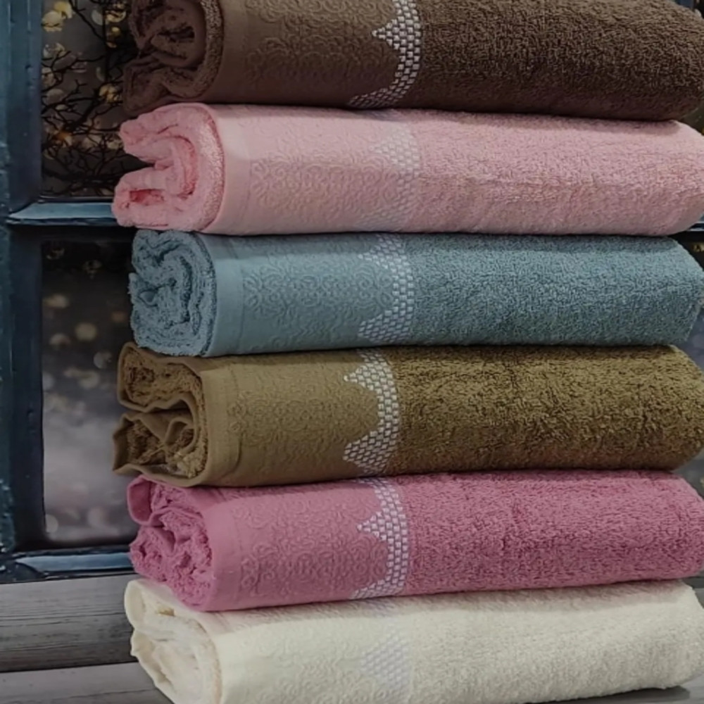Махрові рушники 100x150 см, 6 шт Eko Sweet Dream / Набір рушників з бавовни / Рушники з Туреччини, фото 1