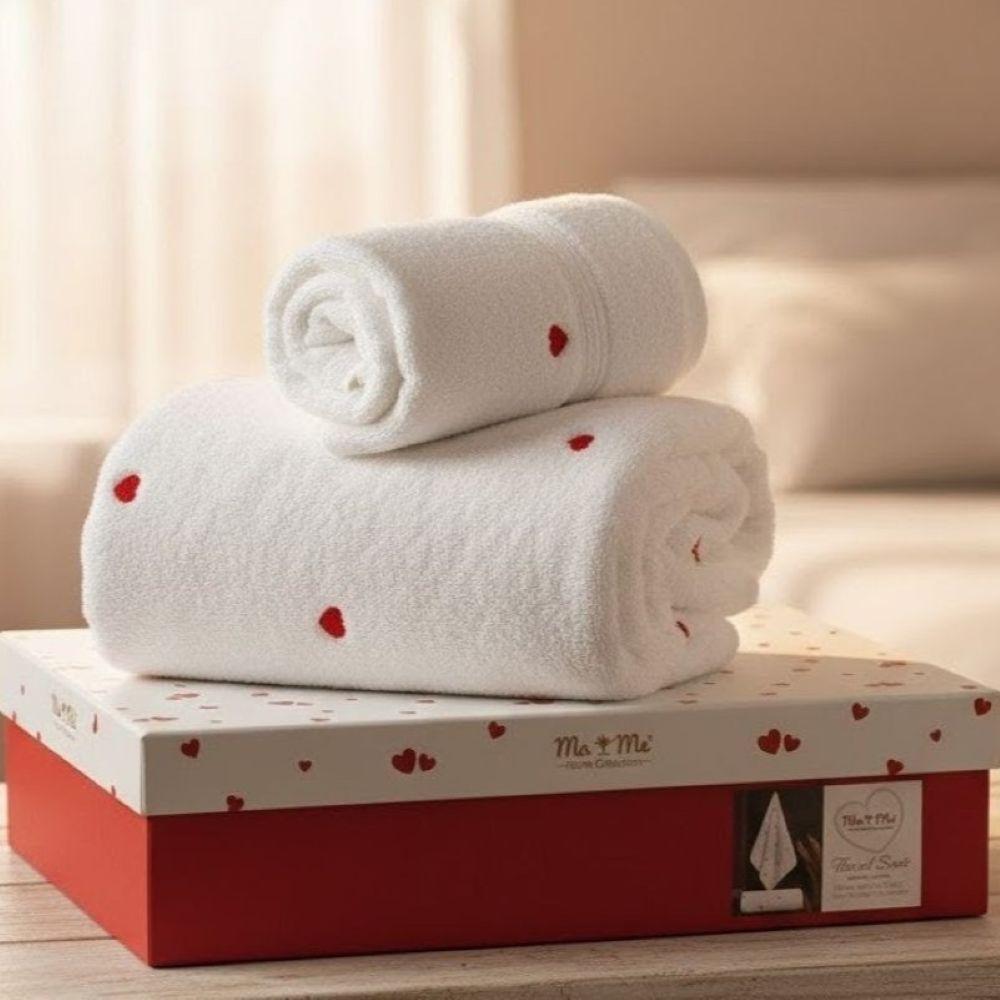 Рушники, бавовна, 2 шт/уп., 550 г/м2, Mame Kalp / Набір котонових рушників / Набір банних рушників, фото 1